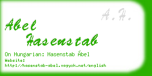 abel hasenstab business card